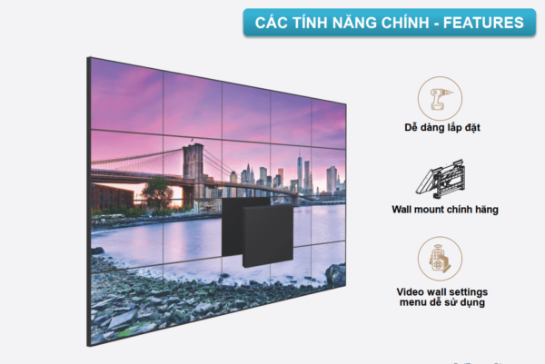 man hinh ghep chau au 49 inch ultra narrow bezel video wall displays hinh 2